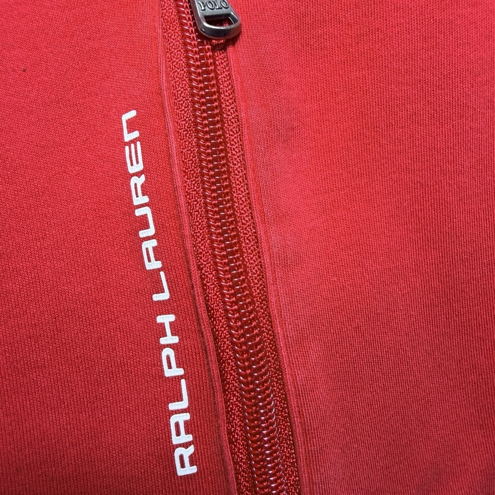Polo Ralph Lauren XXL Track Red Cotton Pony Logo Knit Performance Jacket - Picture 7 of 10